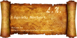 Légrády Norbert névjegykártya