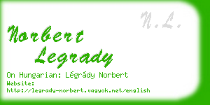 norbert legrady business card